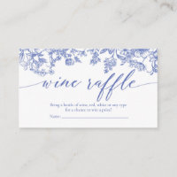 Blue Floral Fête des mariées Vin Raffle Jeu de Bil