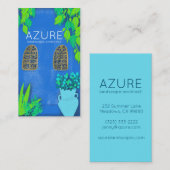 Carte De Visite Blue Garden Florist Landscaper Architecte (Devant / Derrière)