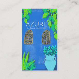 Carte De Visite Blue Garden Florist Landscaper Architecte