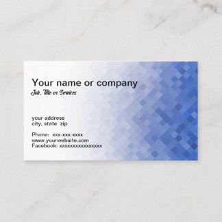 Carte De Visite Blue geometric design