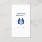 Carte De Visite Blue Ginger Jars Poterie Elégante Concepteur d'int (Devant)