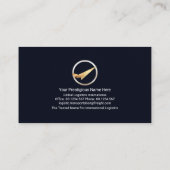 Carte De Visite Blue Globe Layers Silver Jet Plane Logistique (Dos)