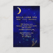 Carte De Visite *~* Blue Gold Crescent Moon Branch Feuilles (Dos)
