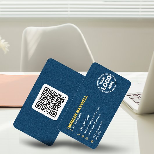 Carte De Visite Blue Gold Diamonds PDG & Fondateur