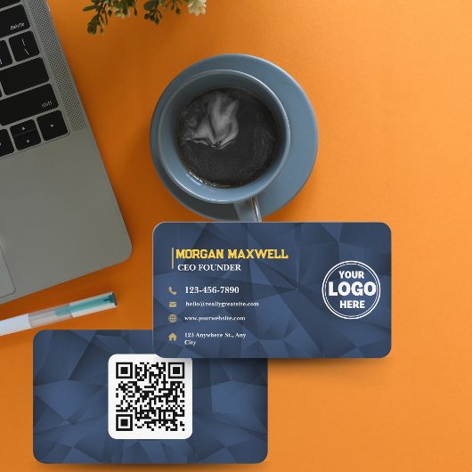 Carte De Visite Blue Gold Diamonds PDG & Fondateur