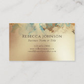 Carte De Visite Blue Gold Modern Abstrait (Dos)