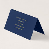 Carte De Visite Blue Gold Professional tendance (Dos)