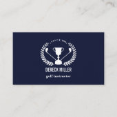 Carte De Visite Blue Golf Cup Logo Golf Professionnel ou instructe (Devant)
