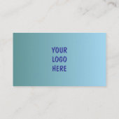 Carte De Visite Blue Gradient Minimal Logo Business Card (Dos)
