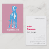 Carte De Visite Blue Great Dane (Devant / Derrière)