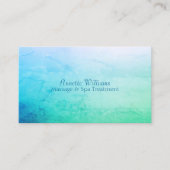Carte De Visite Blue green stone marble faux look (Devant)