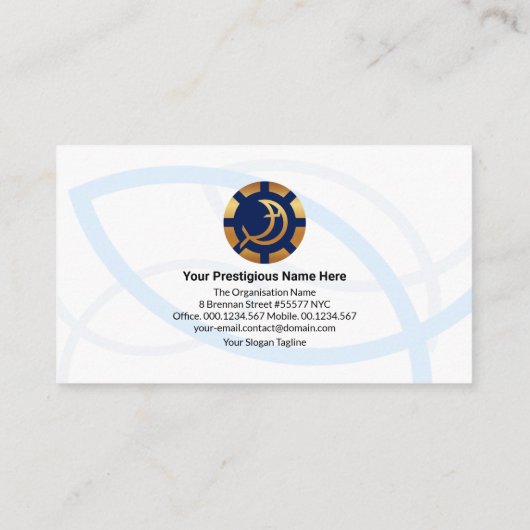 Carte De Visite Blue Green Three Trinity (Dos)