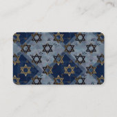 Carte De Visite Blue Grey Gold Star personnalisé de David (Dos)