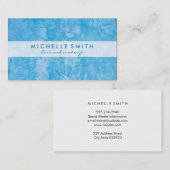 Carte De Visite Blue Grunge tendance (Devant / Derrière)