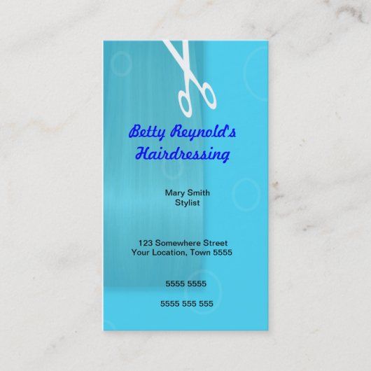 Carte de visite Blue Haidressing (Devant)