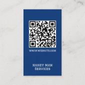 Carte De Visite Blue Handyman Réparation (Dos)