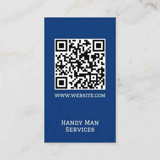 Carte De Visite Blue Handyman Réparation (Dos)