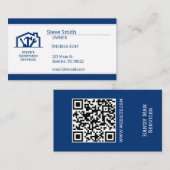 Carte De Visite Blue Handyman Réparation (Devant / Derrière)