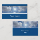 Carte De Visite Blue Heaven Nuages + votre texte (Devant / Derrière)