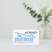 Carte De Visite Blue Home Plumbing Pipe System Plumber Repair (Debout devant)