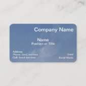Carte De Visite Blue Horizon Professional Business Card (Devant)