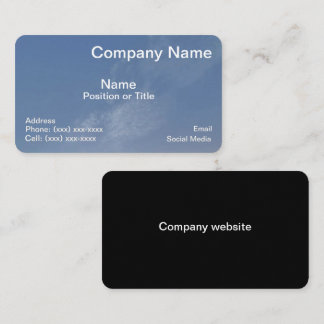 Carte De Visite Blue Horizon Professional Business Card