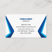 Carte De Visite Blue House Cleaning Services Bureau Cleaning Maid (Dos)