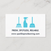 Carte De Visite Blue House Cleaning Services Logo Moderne (Dos)