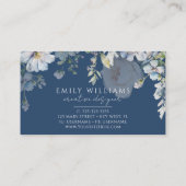 Carte De Visite Blue Hydrangea Flowers Business Card (Dos)