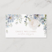 Carte De Visite Blue Hydrangea Flowers Business Card (Devant)