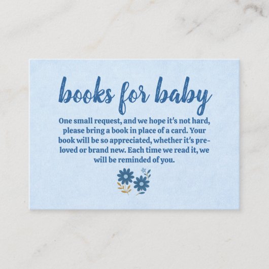 Carte De Visite Blue Jean Baby Books for Baby (Devant)