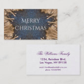 Carte De Visite Blue Kaleidoscope Star Wicker Arrière - plan (Devant / Derrière)