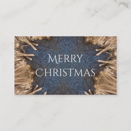 Carte De Visite Blue Kaleidoscope Star Wicker Arrière - plan (Devant)