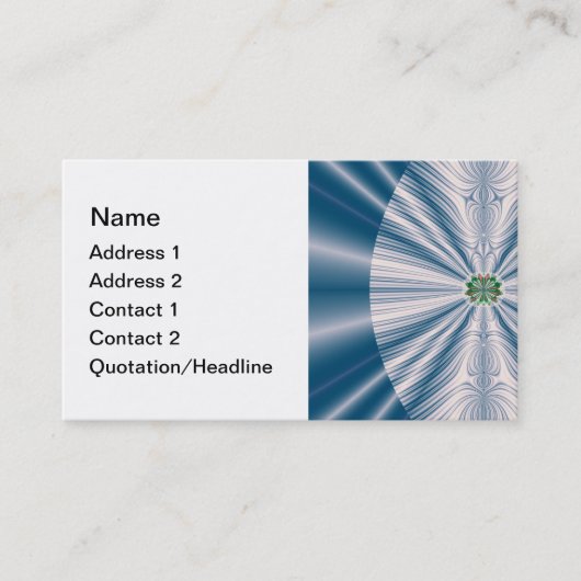 Carte de visite Blue Leaf (Devant)