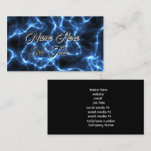 Carte De Visite Blue Lightning personnalisable (Devant / Derrière)