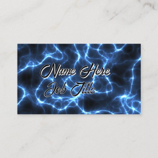 Carte De Visite Blue Lightning personnalisable (Devant)