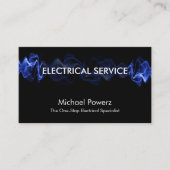 Carte De Visite Blue Lightning Powers Service électrique (Devant)