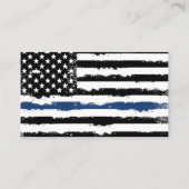 Carte De Visite Blue Line Police US FLAG (Dos)