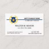 Carte De Visite Blue Line Police US FLAG (Devant)