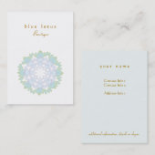 Carte de visite Blue Lotus Chubby (Devant / Derrière)