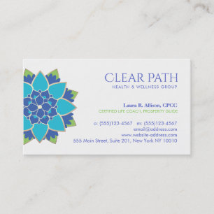 Carte De Visite Blue Lotus Wellness Counselor and Natural Health