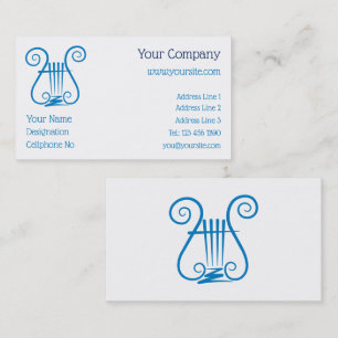 Carte De Visite Blue Lyre