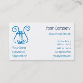 Carte De Visite Blue Lyre (Devant)