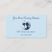 Carte De Visite Blue Maid House Cleaning QR Code Professional (Devant)