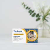 Carte De Visite Blue Maid House Cleaning Services Janitorial Clean (Debout devant)