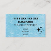 Carte De Visite Blue Marble Cleaning Service (Devant)