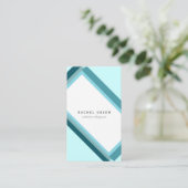 Carte De Visite Blue minimal modern geometric retro (Debout devant)