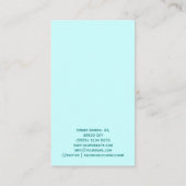 Carte De Visite Blue minimal modern geometric retro (Dos)