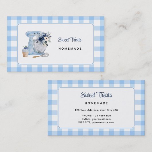 Carte de visite Blue Mixer Homebakery (Devant / Derrière)