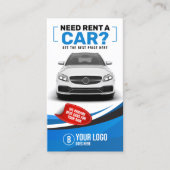 Carte De Visite Blue Modern Location De Voiture Location De Voitur (Devant)
